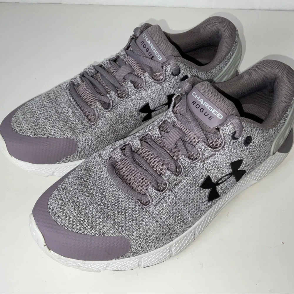 Women’s Under Armour Charged Rogue Running Shoes Sneakers Purple Gray Size‎ 6.5